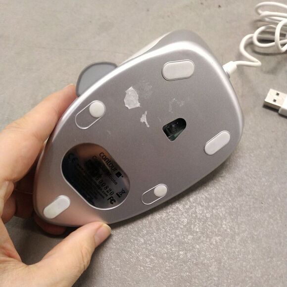 Contour Design PM05-L-L Large Left Handed Contour Mouse Light Gray Tested - Picture 5 of 8